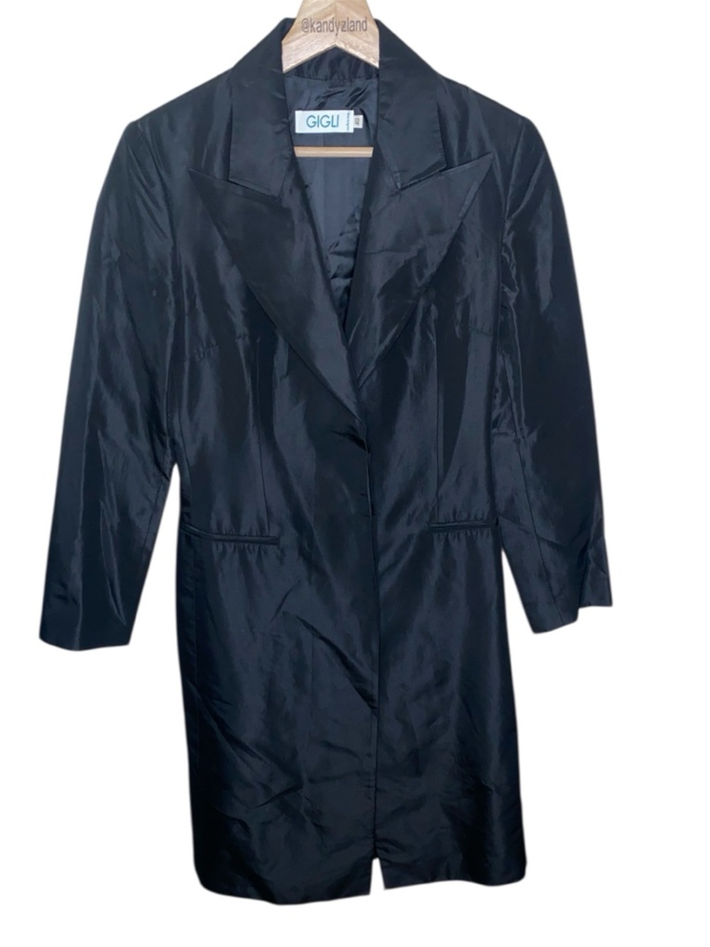 ROMEO GIGLI Women’s Black Trench Vintage Coat European size 40
